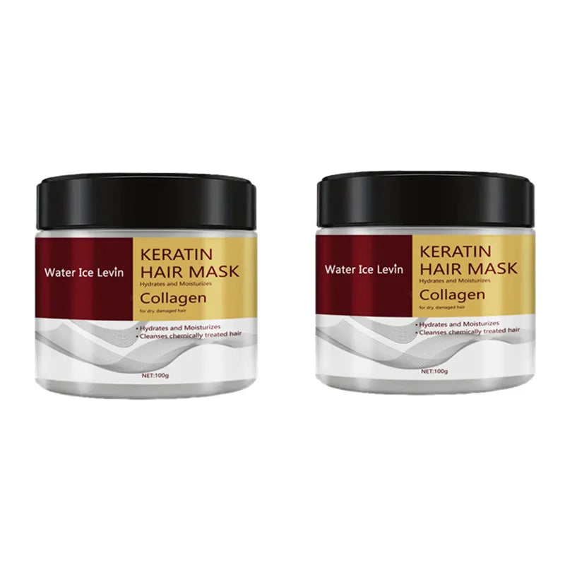 Masque capillaire au collagène et à la kératine – Hydratant, contrôle du sébum, réparation des cheveux abîmés, anti-frisottis