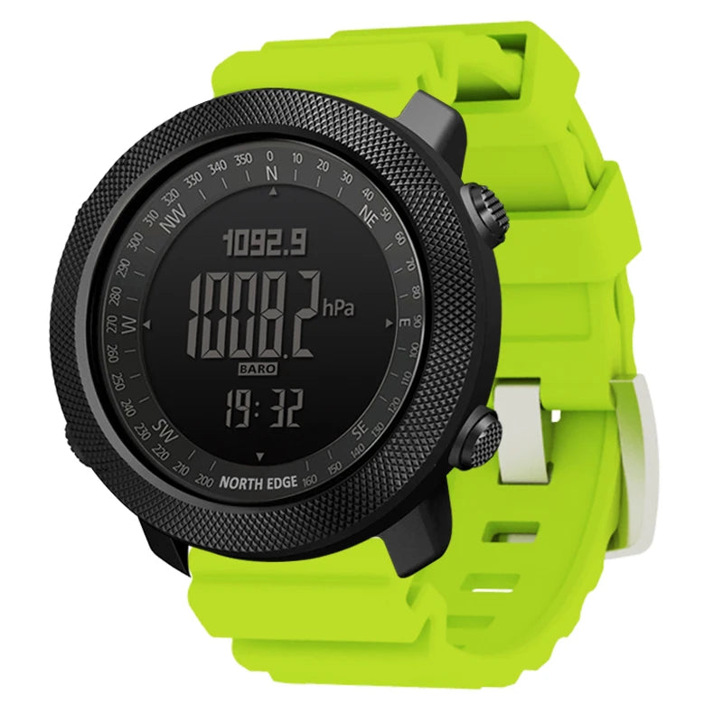 Montre de sport numérique NORTH EDGE pour homme – Étanche avec altimètre, baromètre et boussole 50m