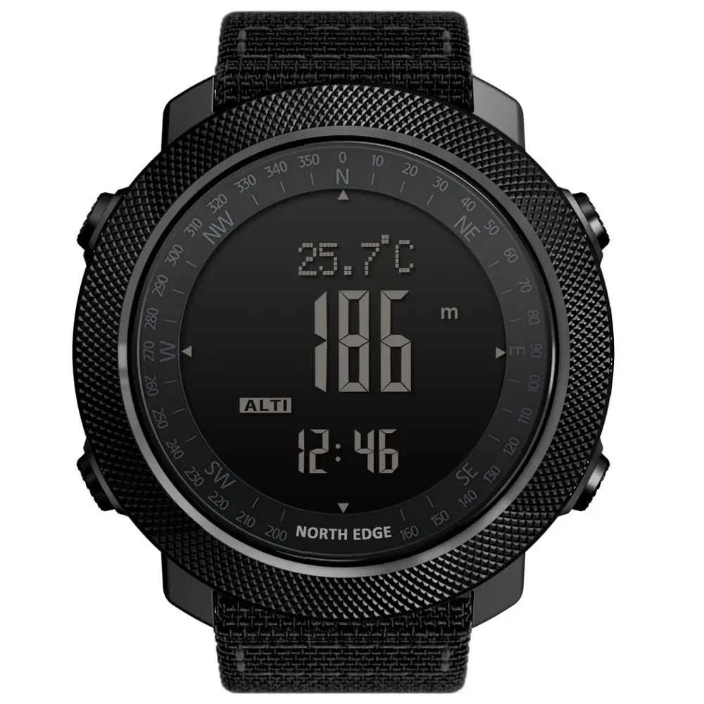 Montre de sport numérique NORTH EDGE pour homme – Étanche avec altimètre, baromètre et boussole 50m