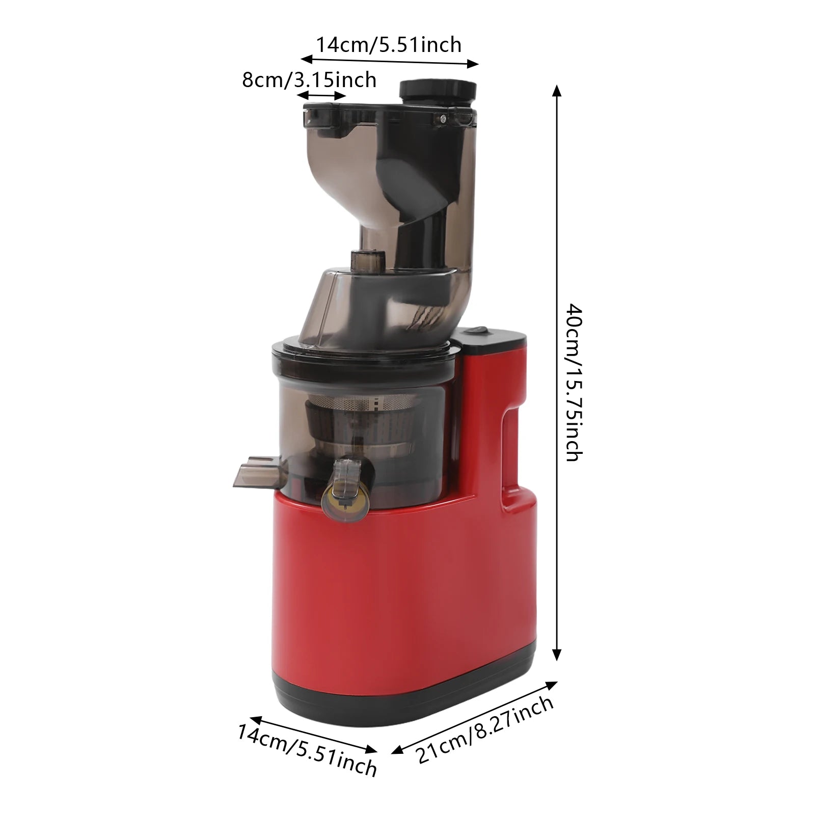 500W Electric Fruit Juicer Squeezed Juice Fruit Squeezer 400ml/14.08Oz Cup Home Kitchens, Offices