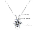 Women's Neck Chain 100% Real 14k Gold Moissanite Diamond Pendant Necklaces for Girl Wedding Engagement Valentines Gifts Jewelry