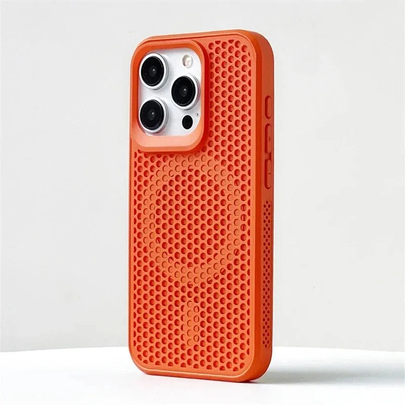 Coque magnétique respirante pour iPhone compatible MagSafe 17 16 15 14 13 12 Pro Max  Air 11