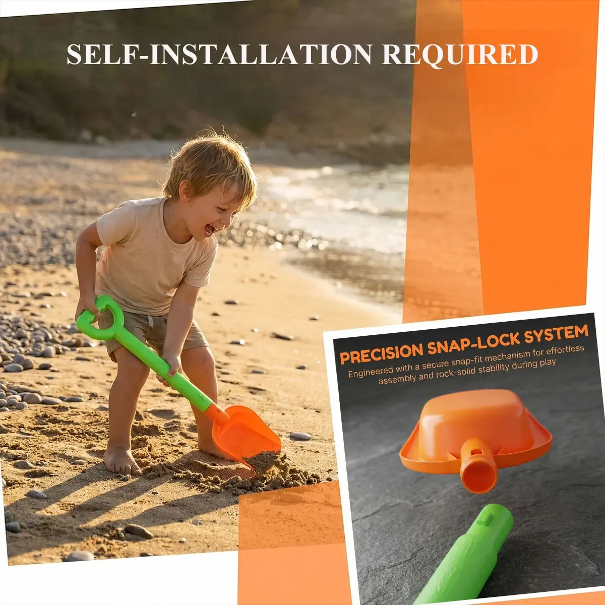 Children over 35cm/13.78in  Beach Shovel Excavator Digging Hand Arm for Sand Snow Kids Toy Outdoors Water Play Game Beach Gift