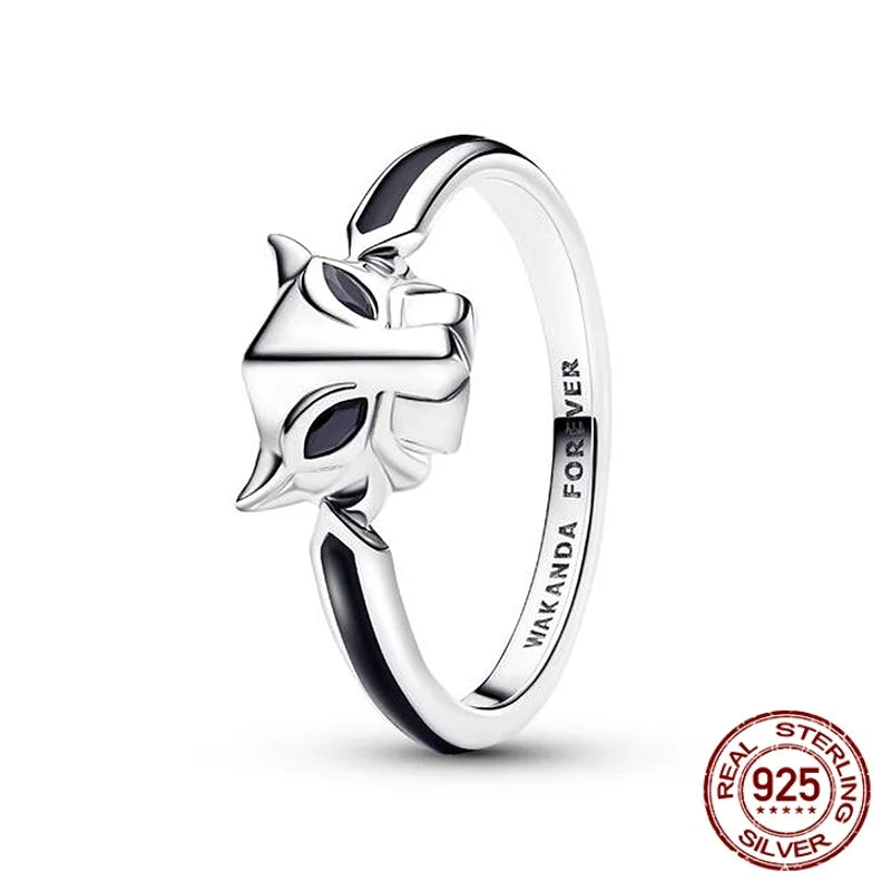 925 Sterling Silver Sun And Moon Crown Love Princess Zircon Oxide Enamel Heart Love Rings Fashion Jewelry For Women Gifts New in