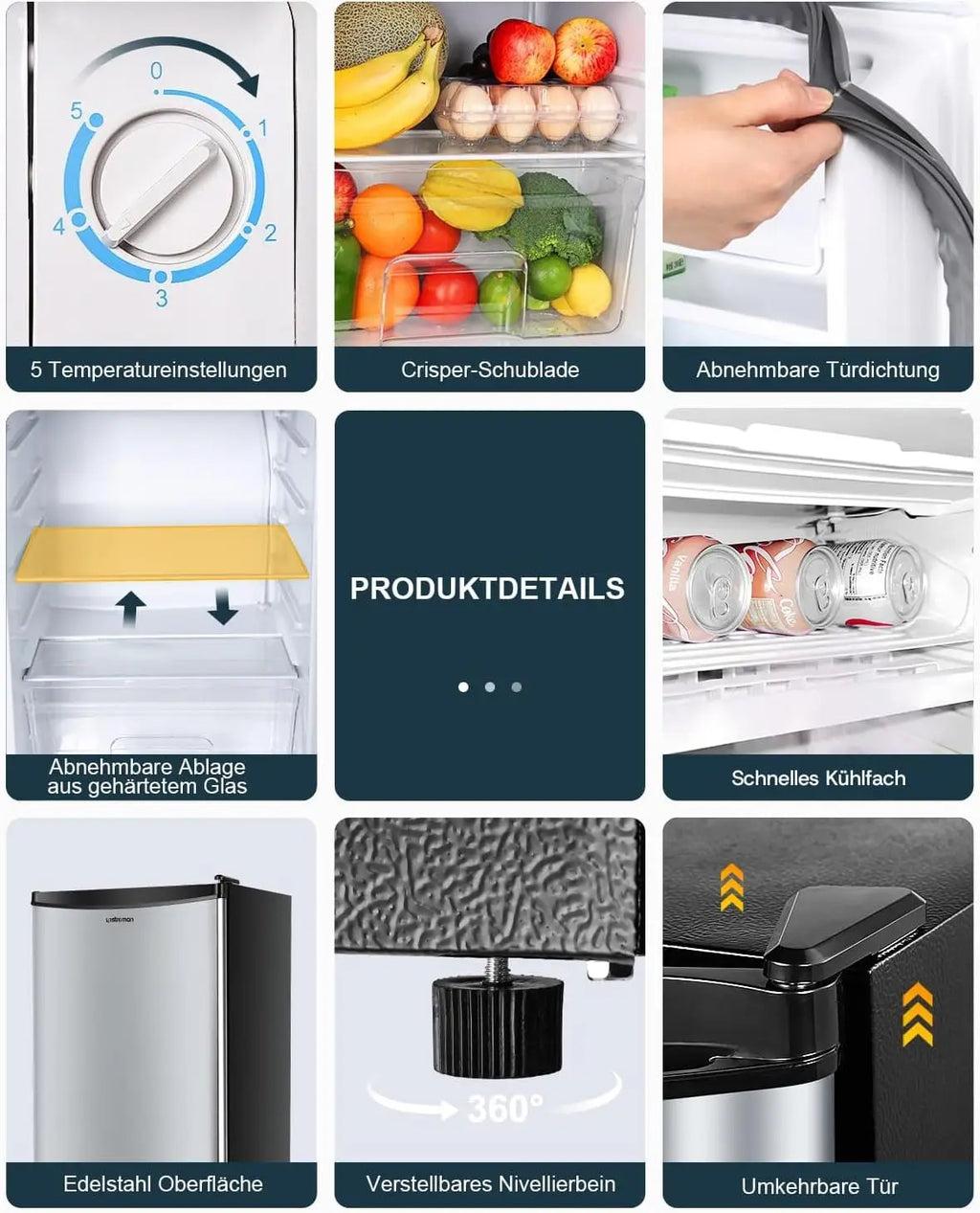 91L Refrigerator with Freezer Compartment (Cooling Compartment) Refrigerator with Vegetable Drawer and Egg Holder, Mini Fridge