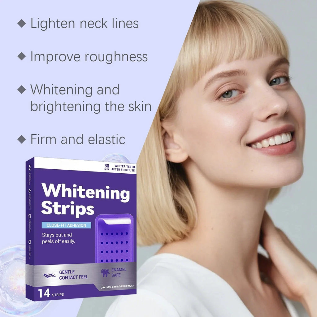 Purple Teeth Whitening Strips Oral Hygiene Fresh Breath Brighten Tooth Bleaching Long Lasting Oral Care Tooth Whitener Patches