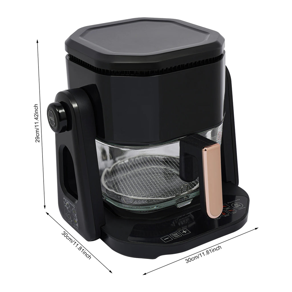 Friteuse à air 4,5 L – 1200 W avec écran LCD, minuterie 0 à 60 min et température réglable 50 à 220 °C