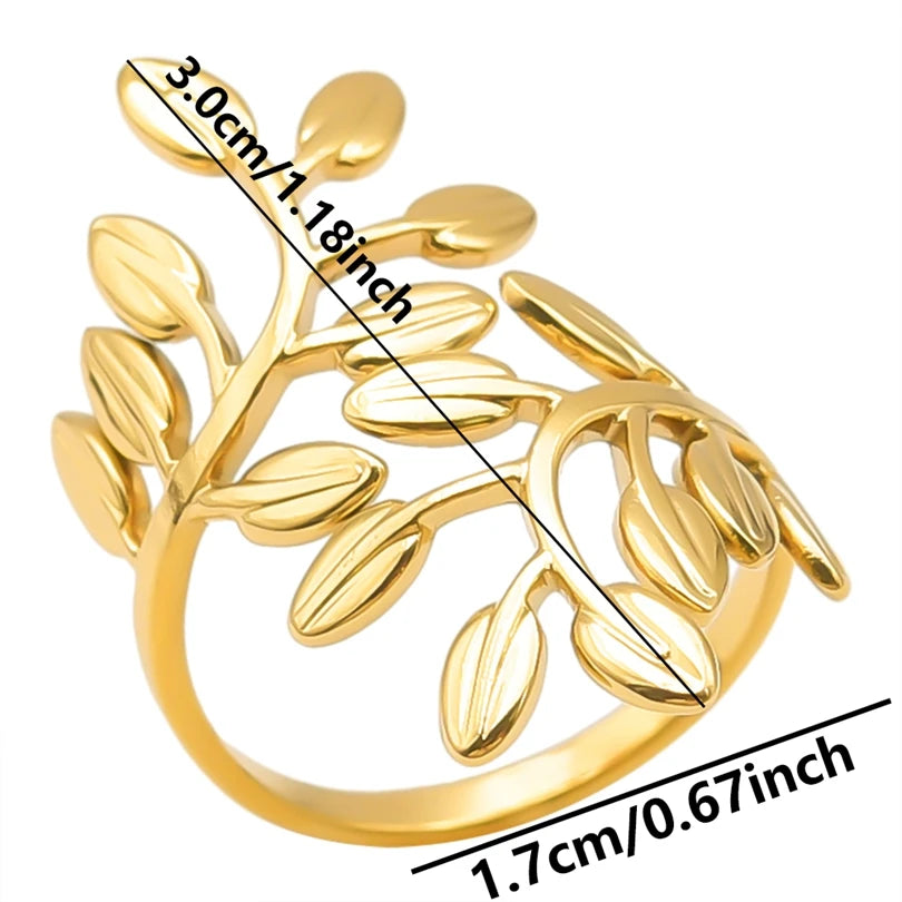 1/5Ppcs/Lot Real Gold Plated Stainless Steel Rings For Women Men Accessories Open Adjsutable Chunky Butterfly Heart Ring Anillos