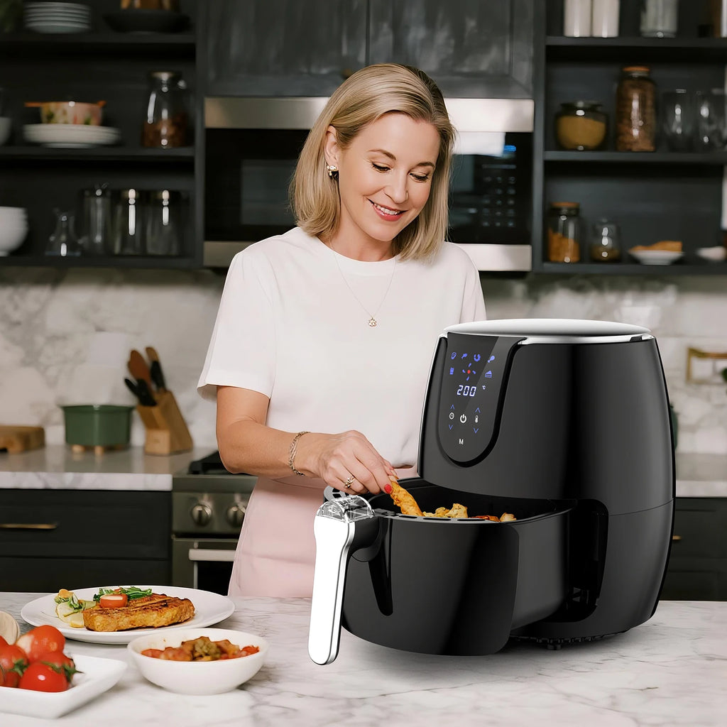 Friteuse à air 3,5 L – 1500 W – 12 fonctions – Panier compatible lave-vaisselle 30cm