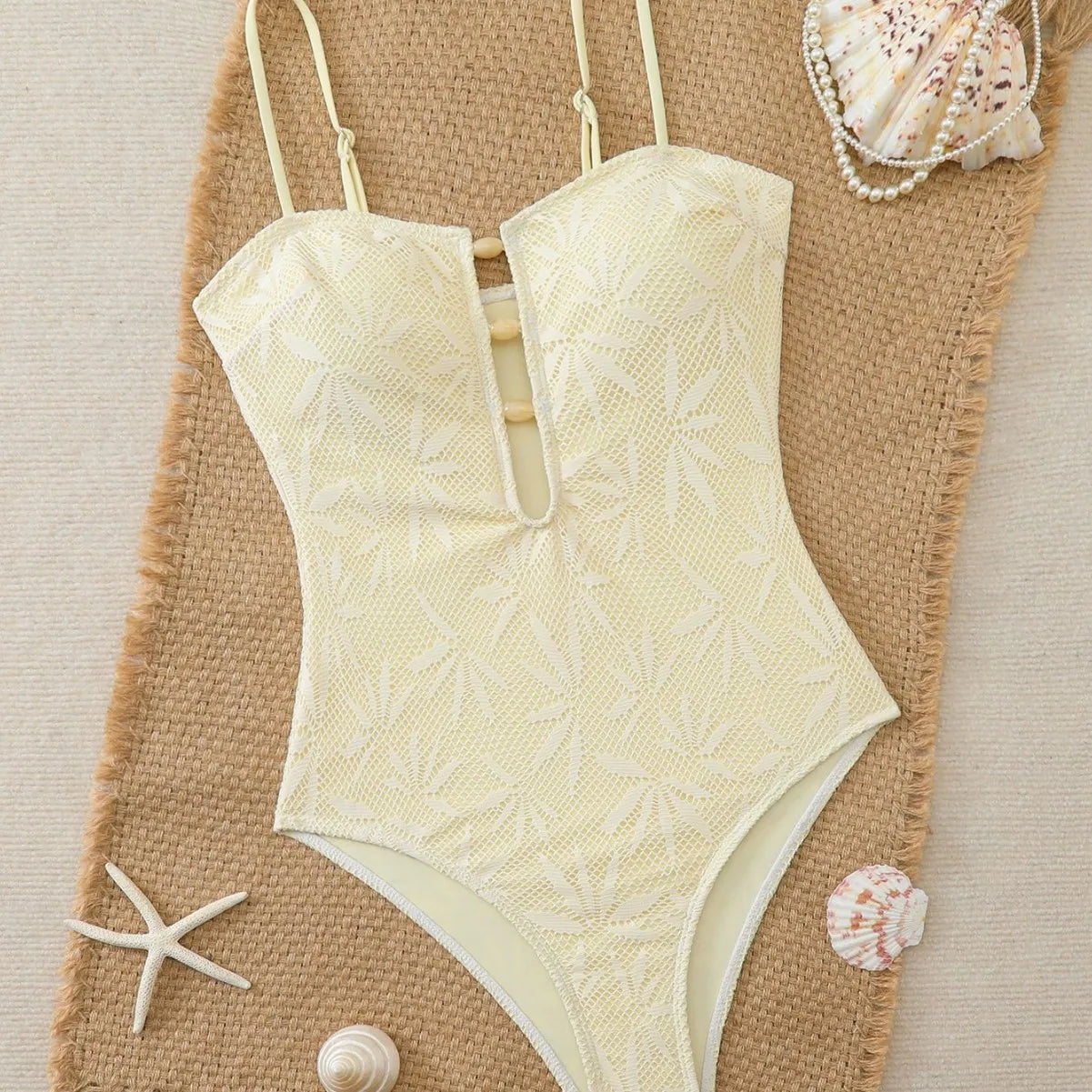 2026 Summer Boho One Piece Swimsuit Women Strappy Backless Monokini Vacation Swimsuit Special Fabric