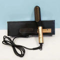 Mini peigne lissant chauffant électrique pour barbe et cheveux – Convient aux cheveux longs et courts
