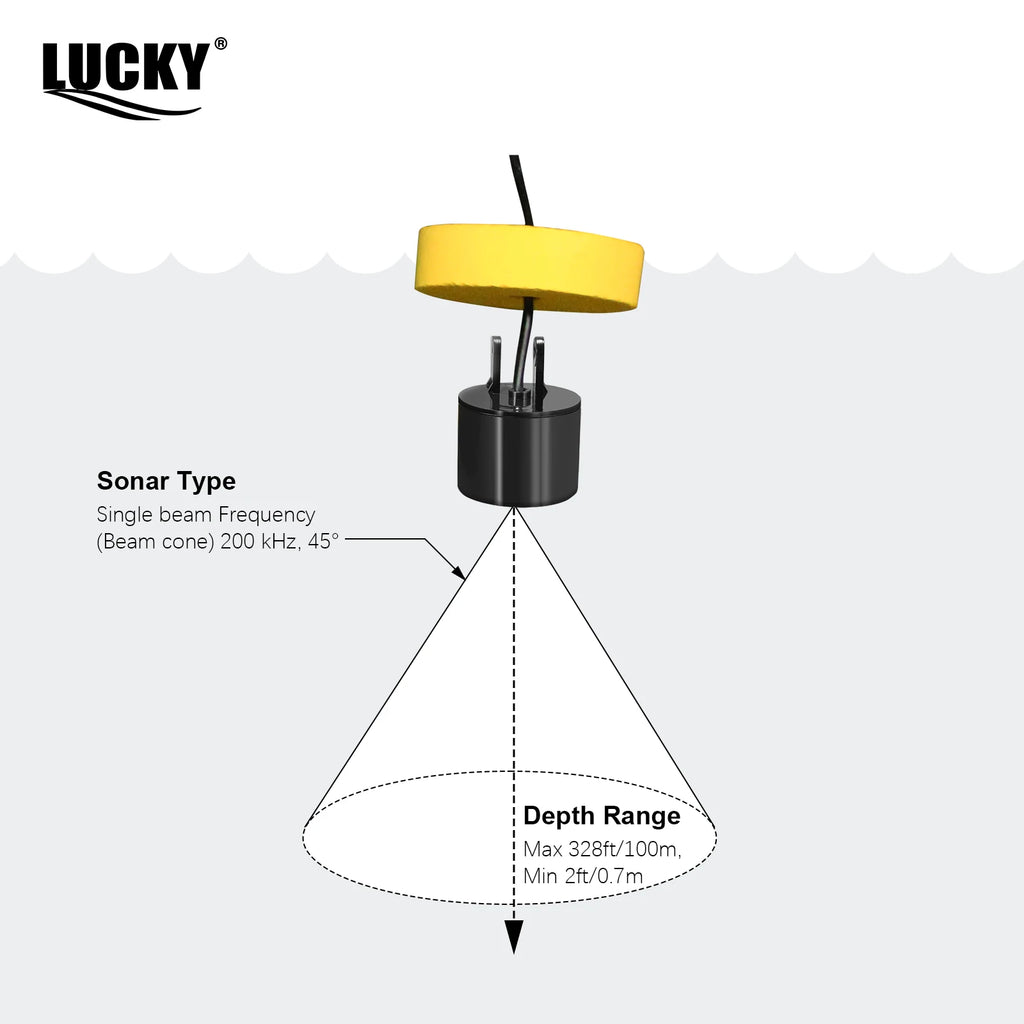 Sondeur portable pour la pêche – Détecteur de poissons avec sonar 100 m