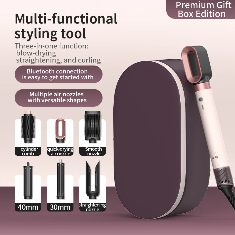 Brosse soufflante multifonction 7-en-1 – Boucleur automatique, lisseur, séchage rapide, ions négatifs