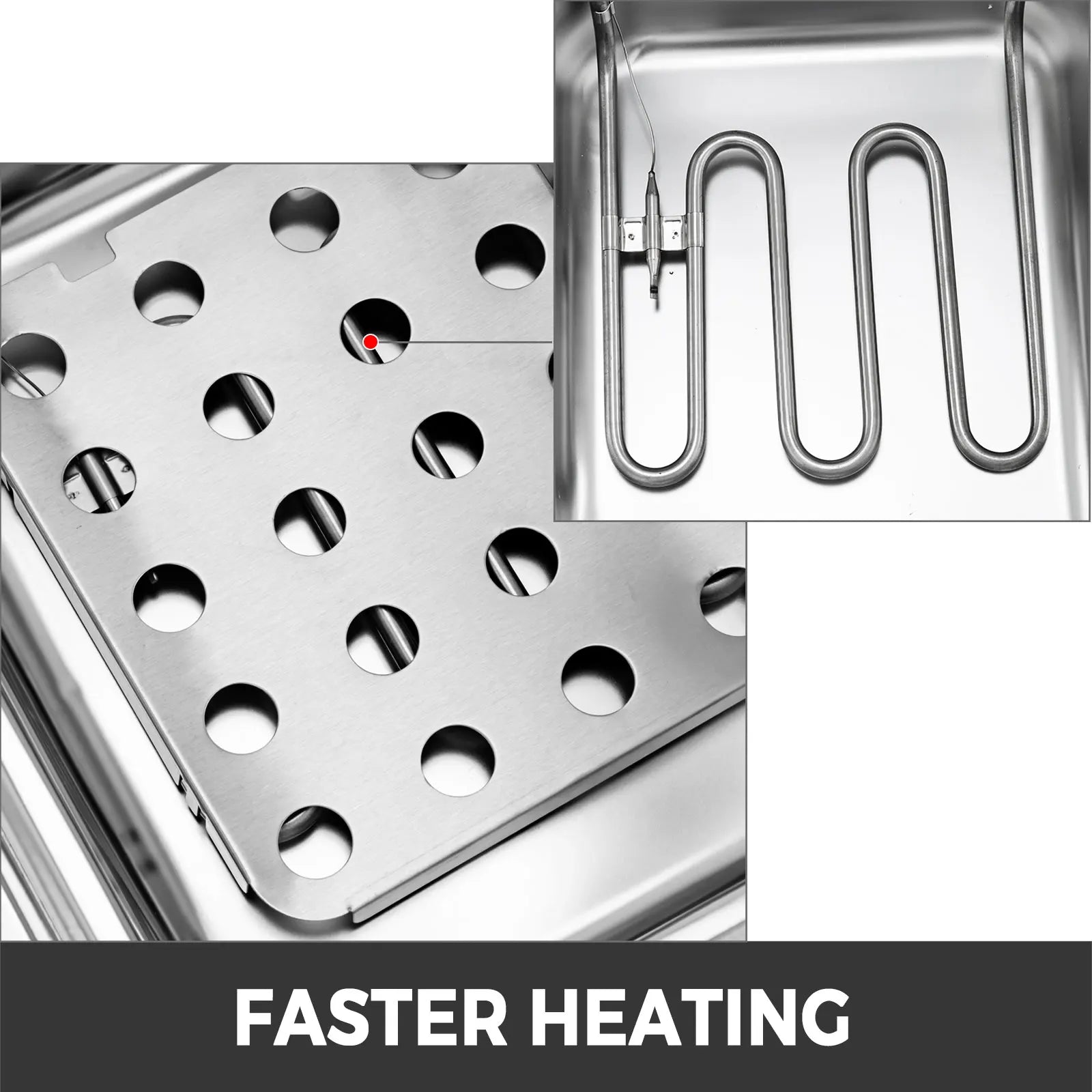 Friteuse électrique double 12 L – 5000 W avec deux paniers et couvercles