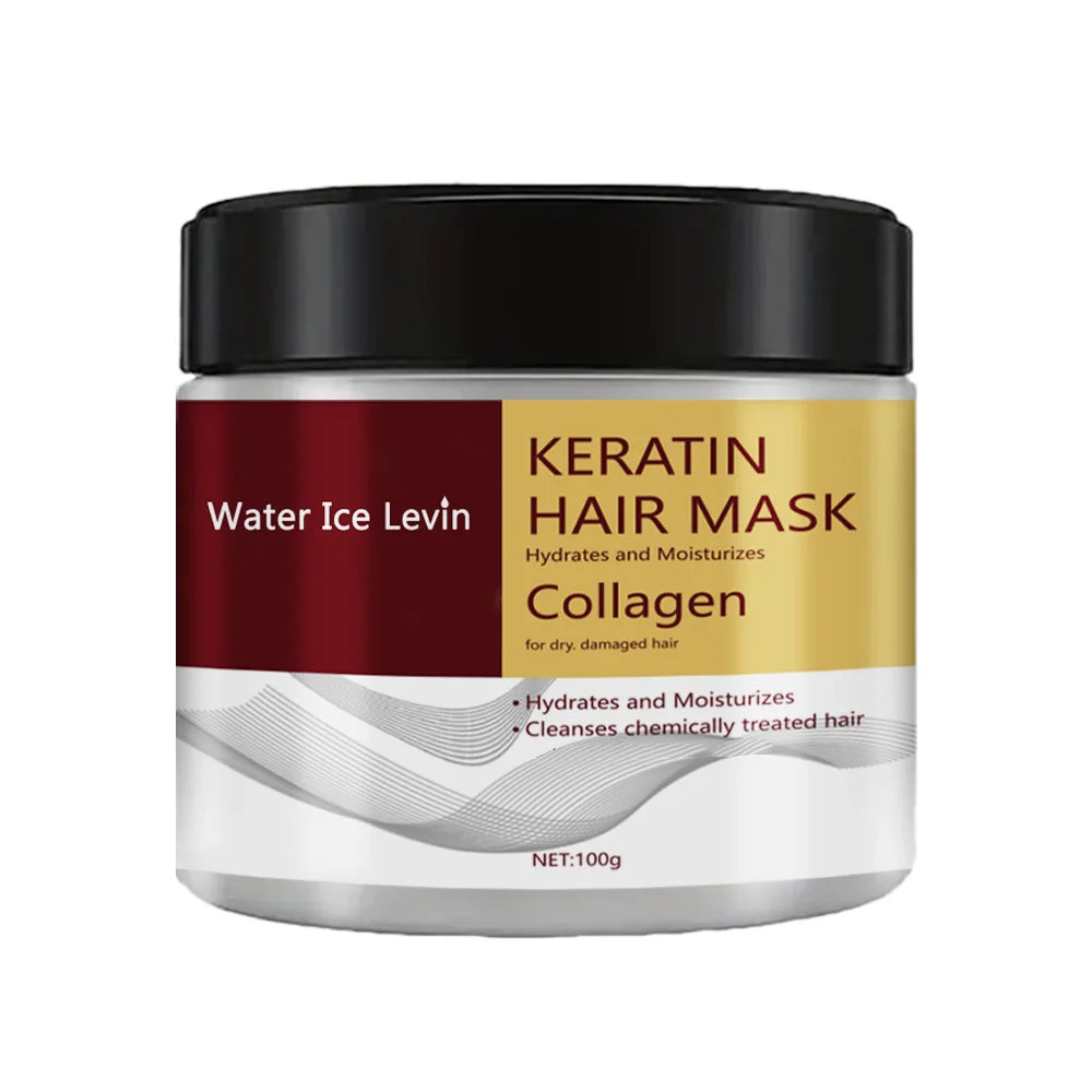 Masque capillaire au collagène et à la kératine – Hydratant, contrôle du sébum, réparation des cheveux abîmés, anti-frisottis