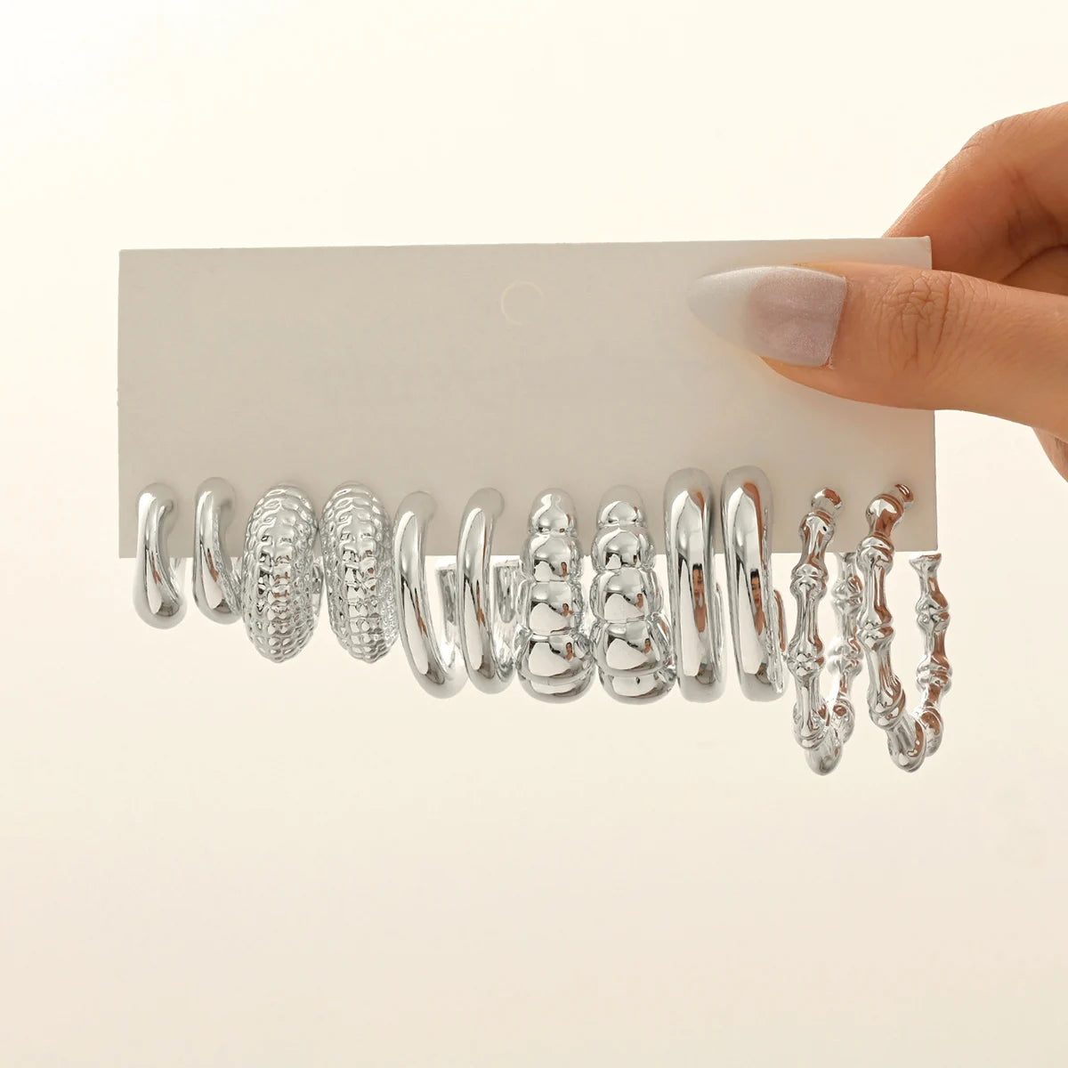 Irregular C Shape Hoop Stud Earrings Lightweight CCB Drop Twist Sphere Women Accessories