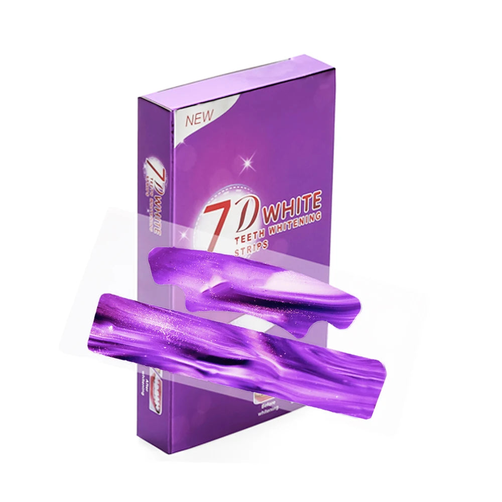 Purple Teeth Whitening Strip No Sensitive Teeth Bleaching Strip Colour Corrector Instant Teeth Clean Strip,At-Home Teeth Whiter