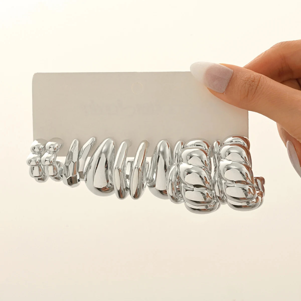 Irregular C Shape Hoop Stud Earrings Lightweight CCB Drop Twist Sphere Women Accessories