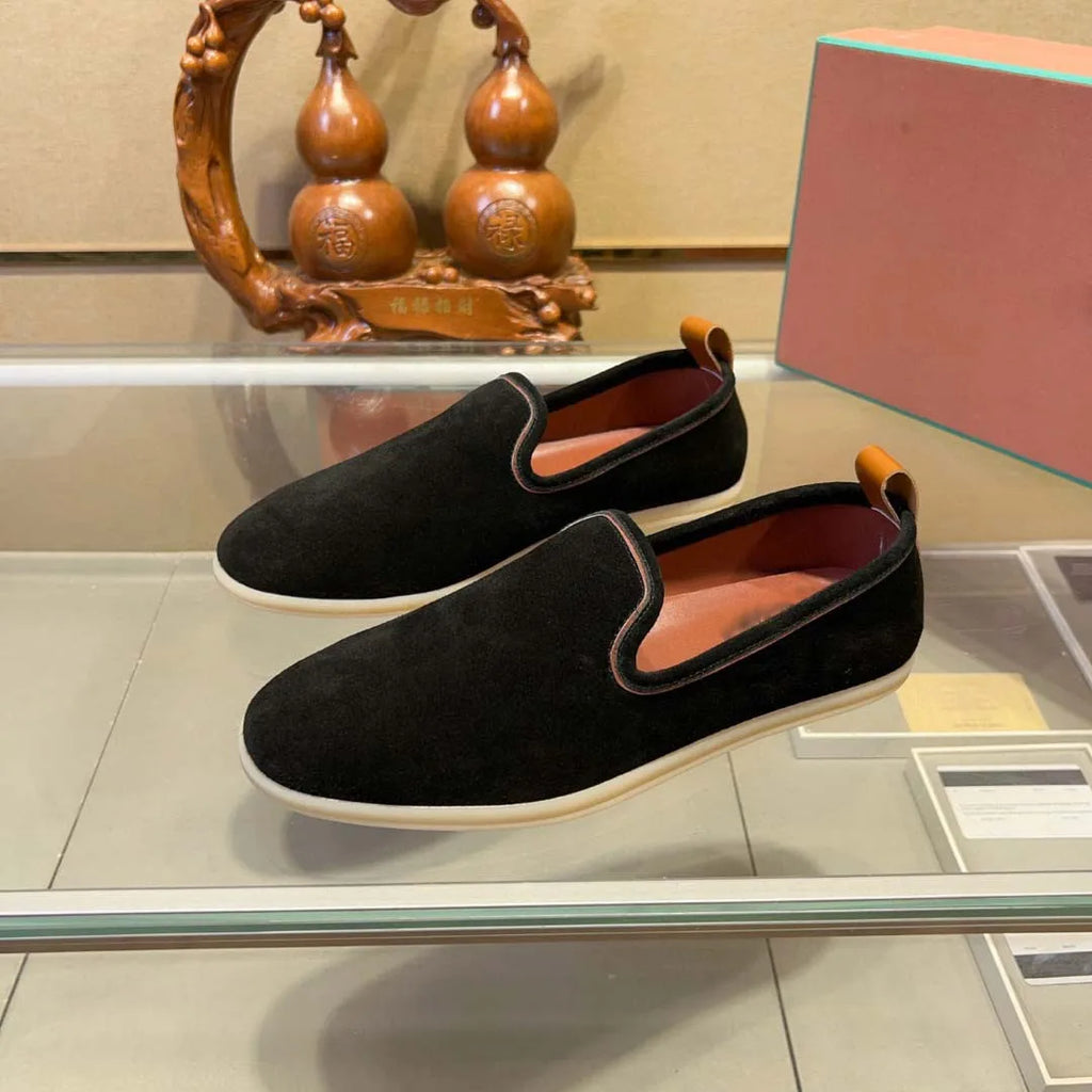 Luxury Men's Suede Slip-On Loafers New Summer Soft Comfort Minimalist Shoes Premium Versatile Casual Shoes Driving Moccasins