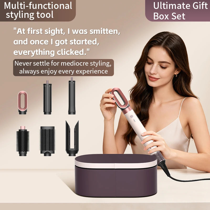 Brosse soufflante multifonction 7-en-1 – Boucleur automatique, lisseur, séchage rapide, ions négatifs