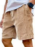 Men's Retro Corduroy Casual Shorts Men Fashion Solid Sweatpants Harajuku Corduroy Short Pants New Men Clothing Roupas