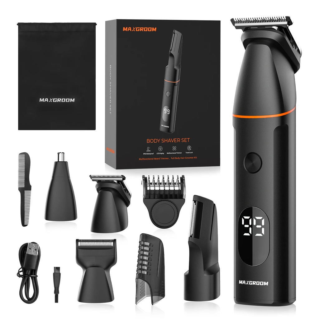 Tondeuse multifonction étanche pour le corps et les parties intimes – Homme