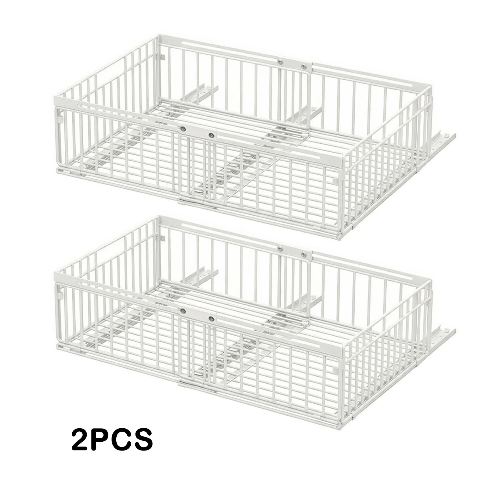Pull Out Cabinet Organizer Slide Out Drawer Storage Shelves Sliding Cabinet Basket with Silent Slide for Kitchen Office Bedroom