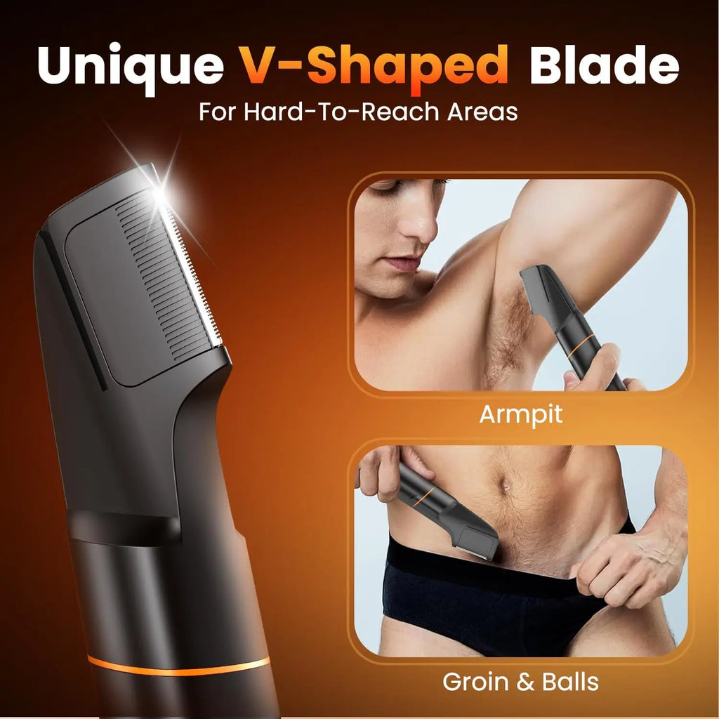 Tondeuse multifonction étanche pour le corps et les parties intimes – Homme