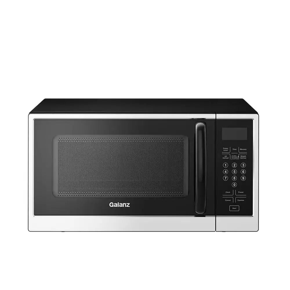 Galanz 30L Microwave Oven, 900W with 11 Power Levels, Digital Control, Fast Defrost, Easy to Clean Interior, Black & Silver Design for Home Kitchen Use