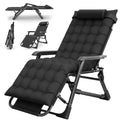 Folding Adjustable Zero Gravity Chair,with Removable Cushion Reclining Lounge Chair 2-in-1 Seat And Lounger Chair for Outdoor