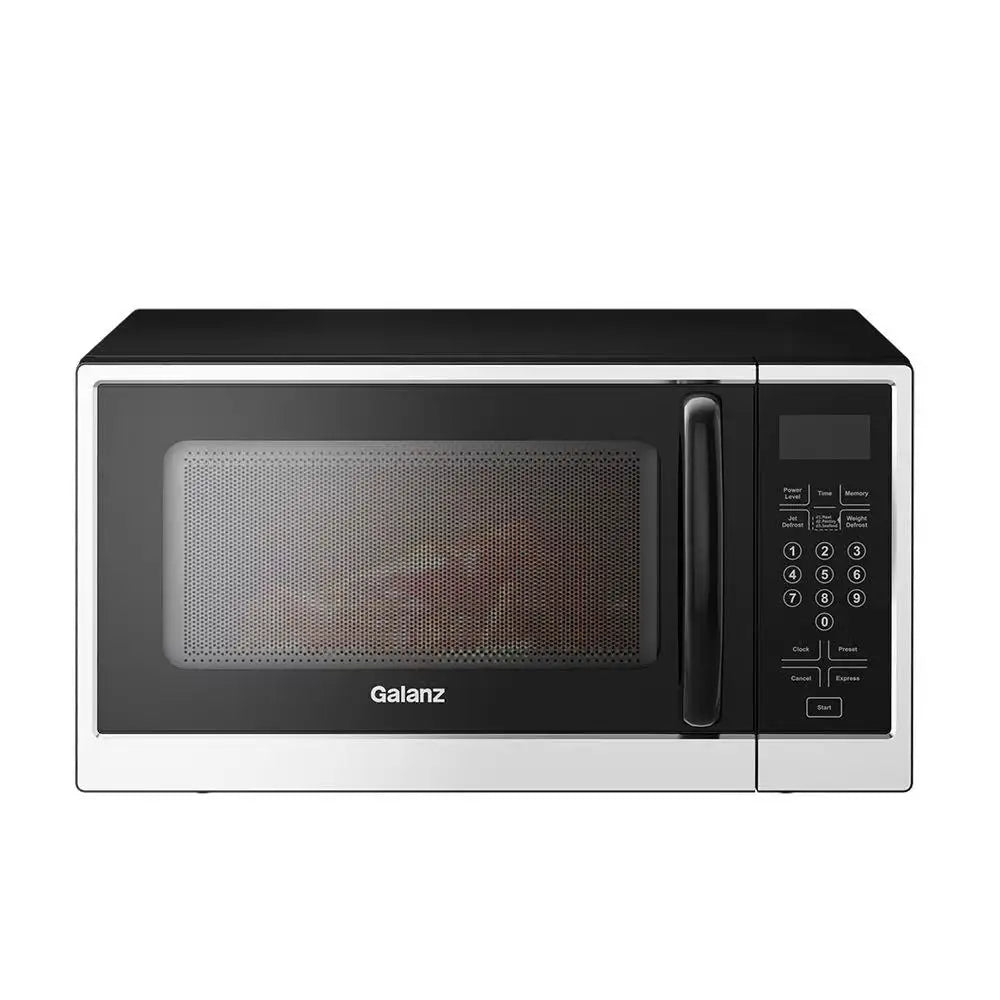 Galanz 30L Microwave Oven, 900W with 11 Power Levels, Digital Control, Fast Defrost, Easy to Clean Interior, Black & Silver Design for Home Kitchen Use